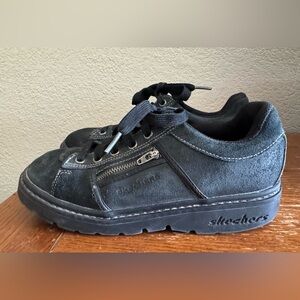 Vintage Skechers Jammers 90s Y2K Women’s Sz.7.5 Black Lug Lace Oxford Streetwear